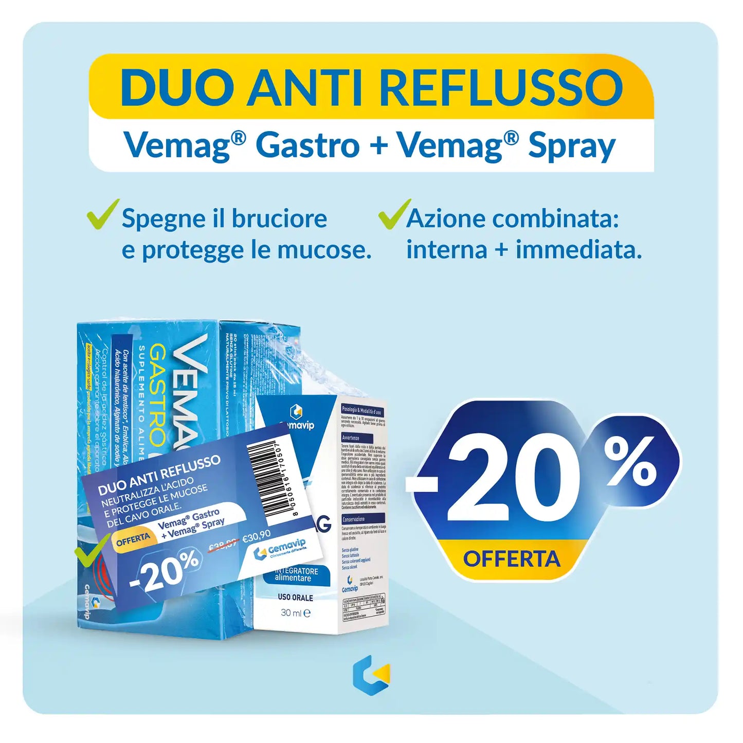 DUO ANTI REFLUSSO. Promo!